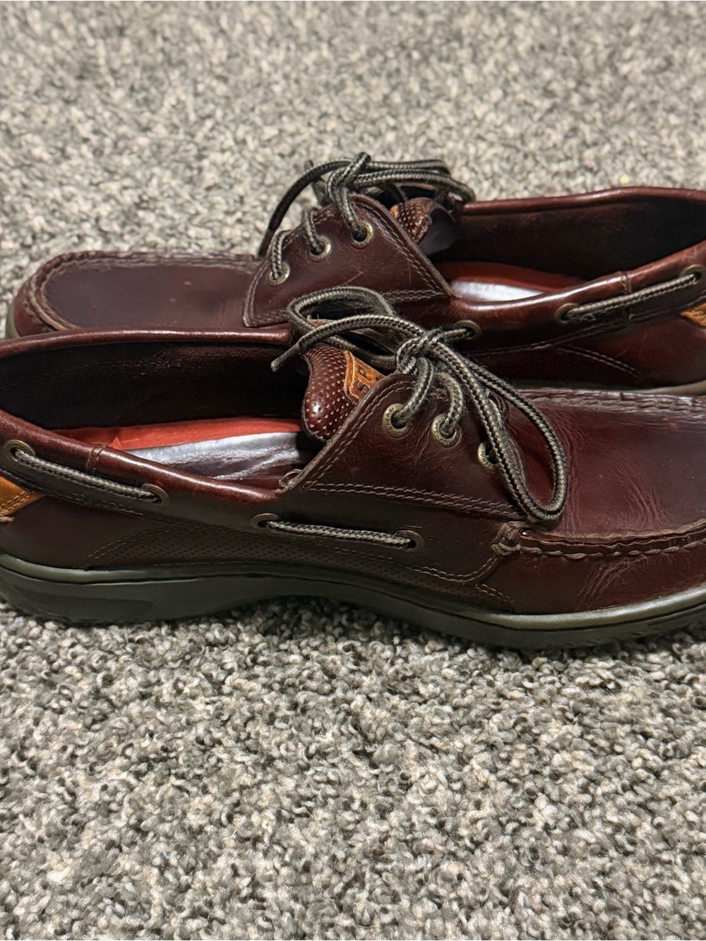 Men's Casual Leather Boat Shoes in Dark Brown - Picture 2 of 8